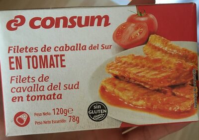 Foto de Caballa del sur en filetes, en tomate