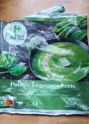 Foto de Potage légumes verts Haricots verts, brocolis, épinards, crème fraîche