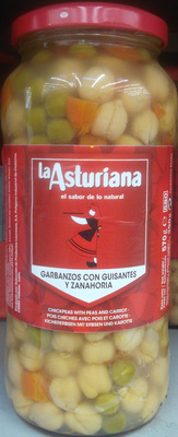 Foto de Garbanzos con guisantes y zanahoria