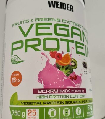 Foto de Weider vegan protein fruits and greens extract added