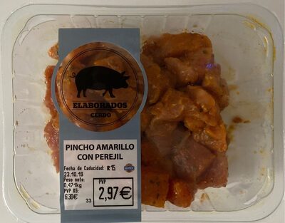 Foto de Pincho amarillo de cerdo con perejil