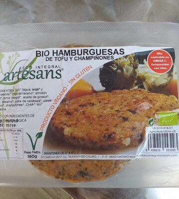 Foto de BIO hamburguesa de tofu y champiñones