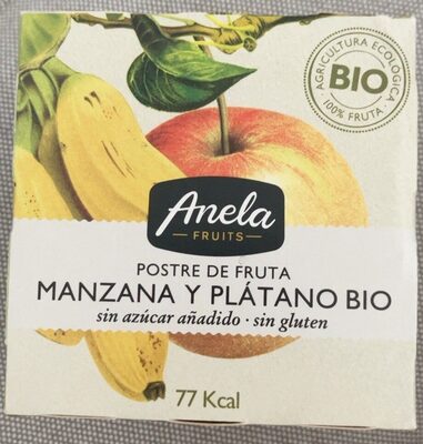Foto de Postre de fruta MANZANA Y PLÁTANO BIO