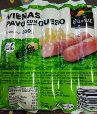 Foto de Salchichas vienas pavo con queso