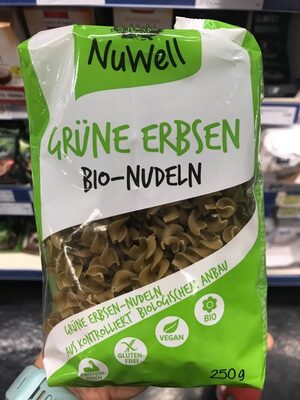 Foto de Bio Nudeln grüne Erbsen