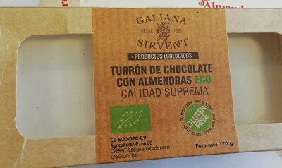 Foto de Turrón de chocolate con almendras
