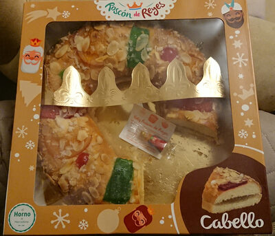 Foto de Roscón de Reyes relleno de cabello