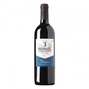 Foto de Vino do valdepeñas tres reinos tinto