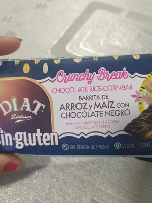 Foto de Barrita de arroz y maíz con chocolate negro sin gluten