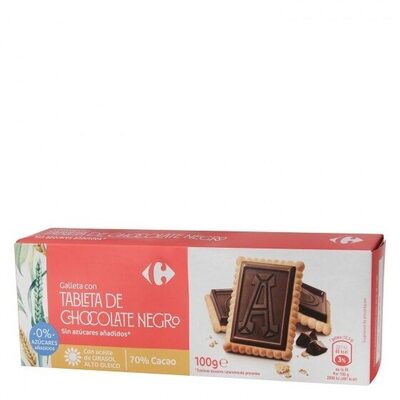 Foto de Galleta tableta chocolate s/azúcares añadidos