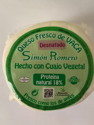Foto de Queso fresco de vaca desnatado hecho con cuajo vegetal