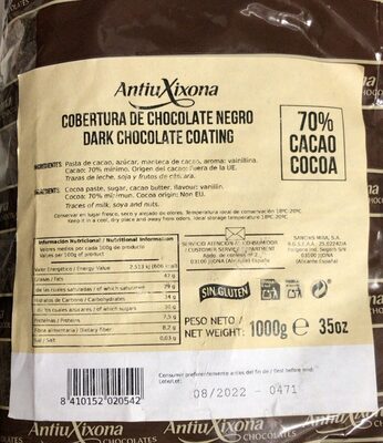 Foto de Cobertura de chocolate negro