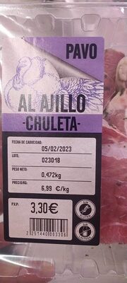 Foto de Chuleta de pavo al ajillo
