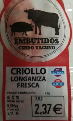 Foto de Criollo longaniza fresca