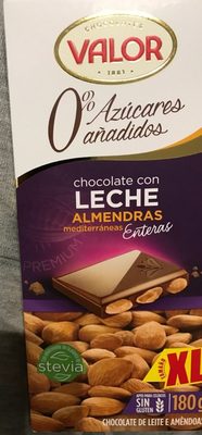 Foto de Chocolate con leche y almendras enteras 0%