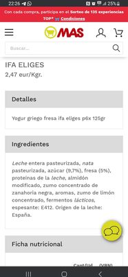 Foto de Yogur natural azucarado