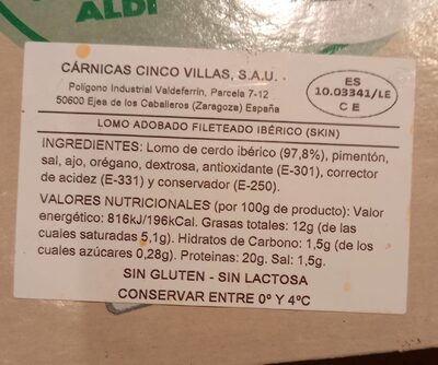 Foto de Lomo adobado fileteado iberico