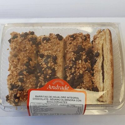 Foto de Barritas de hojaldre integral, chocolate, sésamo y almendra