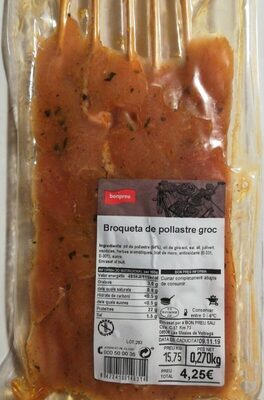 Foto de Broqueta de pollastre groc