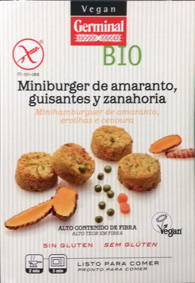 Foto de Miniburguer de amaranto, guisantes y zanahoria