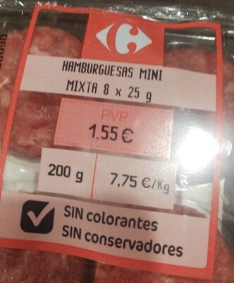 Foto de Hamburguesas mini mixta 8x25g