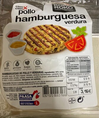 Foto de Hamburguesas pollo y verdura