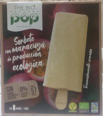 Foto de Sorbete con maracuyá de producción ecológica