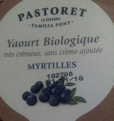 Foto de Yaourt Biologique très crémeux, sans crème ajoutée MYRTILLES