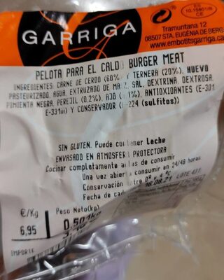Foto de Pelota para caldo burger meat