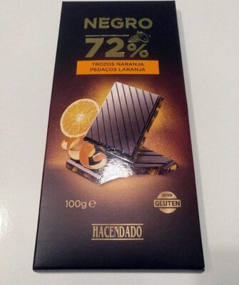 Foto de Chocolate negro 72% con trozos de naranja