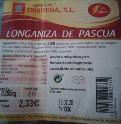 Foto de Longaniza de pascua
