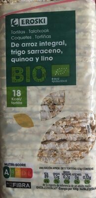 Foto de Tortitas de arroz integral, trigo sarraceno, quinoa y lino