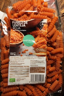 Foto de Fusilli de Lenteja Roja
