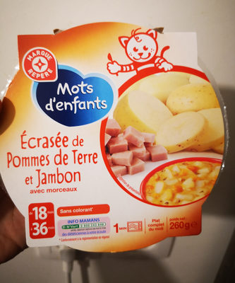 Foto de Repas Mots D'enfants Jambon, 18-36 Mois Pomme Terre