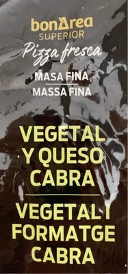 Foto de Pizza Fresca Vegetal Y Queso Cabra