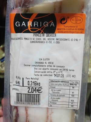 Foto de Panceta iberica