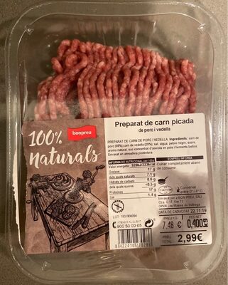 Foto de Preparat de carn picada de porc i vedella
