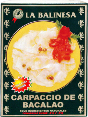 Foto de Carpaccio de bacalao sin gluten