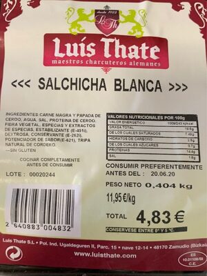 Foto de Salchicha Blanca