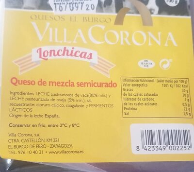 Foto de Queso de mezcla semicurado lonchicas