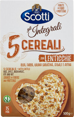 Foto de Gli integrali cereali con lenticchie riso