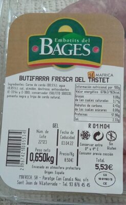 Foto de Butifarra Fresca del Tastet