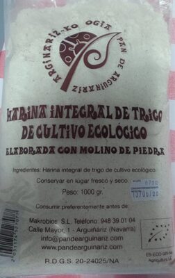Foto de Harina integral de trigo de cultivo ecológico