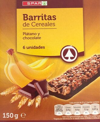 Foto de Barritas de cereales platano y chocolate