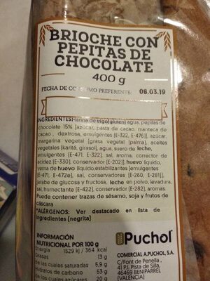 Foto de Brioche con pepitas de chocolate