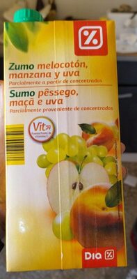 Foto de Zumo melocotón, manzana y uva