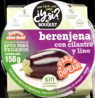 Foto de Berenjena con cilantro y lino