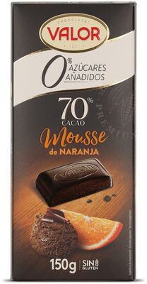 Foto de Chocolate negro 70% con mousse de naranja