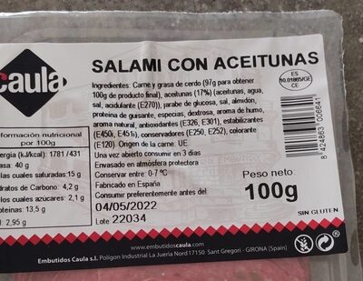 Foto de Salami con aceitunas