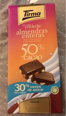 Foto de Chocolate con almendras enteras 0%